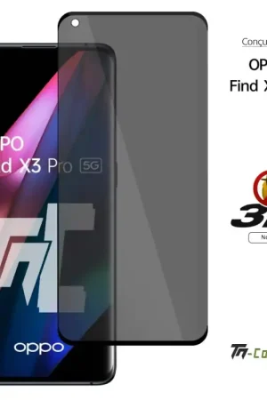 Oppo Find X3 Pro - Verre trempé 3D Privacy (teinté anti-espion) - TM-Concept® Livraison Gratuite