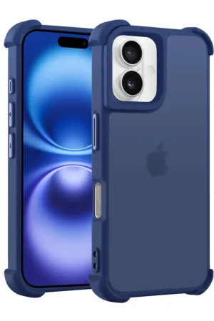 Certifié Coverzs Coque antichoc mate iPhone 16 (bleu foncé)