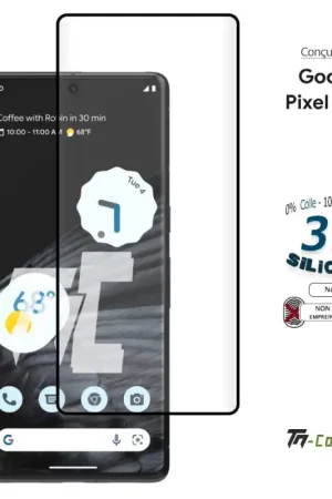 Meilleur Choix Google Pixel 7 Pro - Verre trempé incurvé 3D Silicone - TM-Concept®