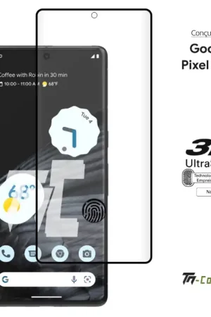Google Pixel 7 Pro - Verre trempé incurvé 3D UltraSonic - TM-Concept® Bon Marché