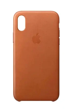 Coque iPhone X en cuir marron Nouveauté