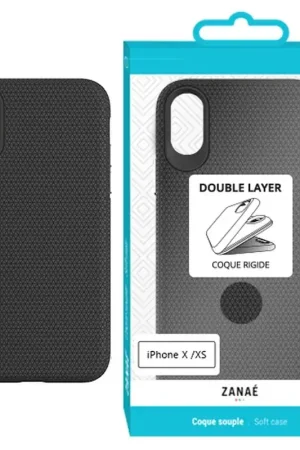 Acheter En Ligne Coque Double Layer pour iPhone X / XS Noir