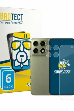 Super Prix 6 Pièces BROTECT AirGlass Protection d'écran en verre pour Motorola Edge 70 Pro (Avant+Caméra)