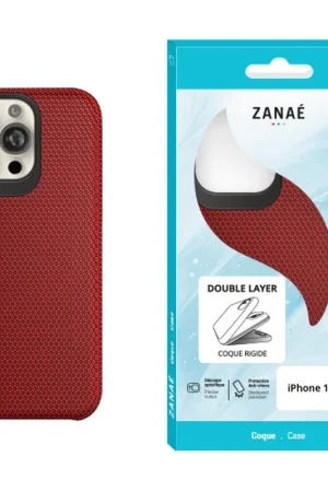 Prix Cassé Coque Double Layer Rouge pour iPhone 16 Pro