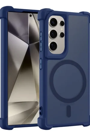 Seulement Aujourd’hui Coverzs Coque antichoc mate avec MagSafe Samsung Galaxy S24 Ultra (bleu foncé)