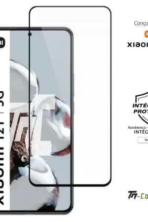 Offre Exclusive Xiaomi 12T - Verre trempé intégral Protect - Noir - TM-Concept®