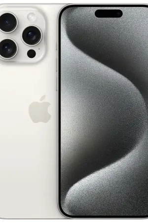 iPhone 15 Pro Max eSim 256 Go Titane Blanc Reconditionné Haute Qualité