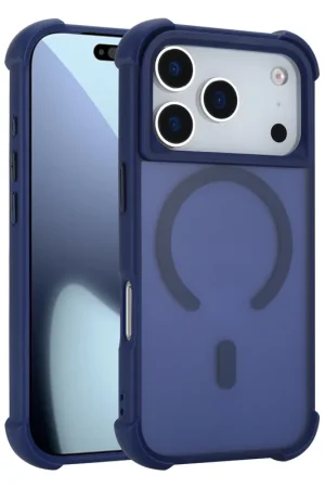 Nouveauté Coverzs Coque antichoc mate avec MagSafe iPhone 17 Pro (bleu foncé)