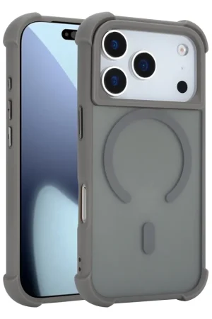 Coverzs Coque antichoc mate avec MagSafe iPhone 17 Pro (gris) Pas Cher