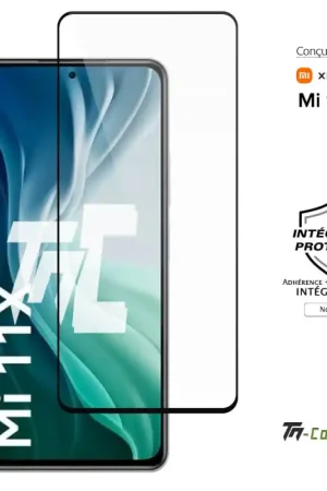 Nouvelle Collection Xiaomi Mi 11X - Verre trempé intégral Protect - Noir - TM-Concept®