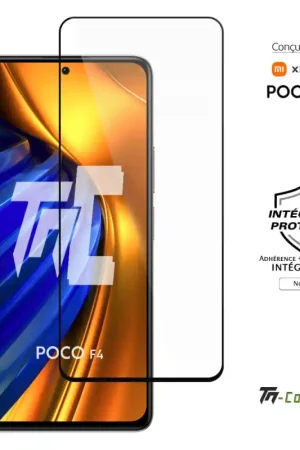 Livraison Express Xiaomi Poco F4 - Verre trempé intégral Protect - Noir - TM-Concept®