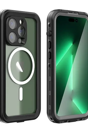 Coque étanche noire pour iPhone 14 Pro Haute Qualité