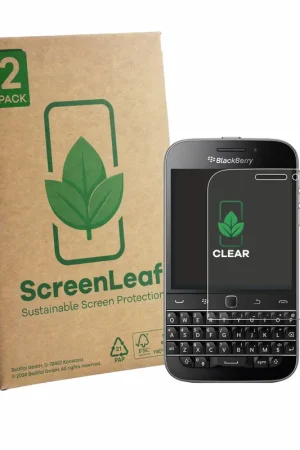 Seulement Aujourd’hui 2 Pièces ScreenLeaf Clear Protection d'écran durable pour Blackberry Classic Q20