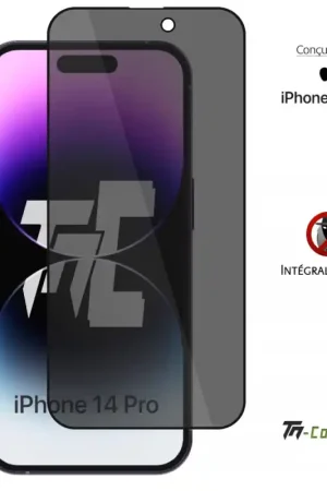 Apple iPhone 14 Pro - Verre trempé Anti-Espions - Intégral Privacy - TM-Concept® Acheter En Ligne