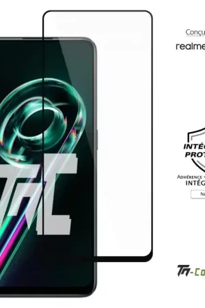 Realme 9 Pro+ Verre trempé intégral Protect - Noir - TM-Concept® Produit De Marque