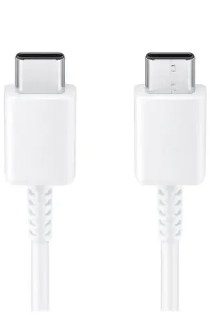 Retour Gratuit Official Samsung 1.8m White USB-C to USB-C Charge & Sync Cable - For Samsung Galaxy Tab S9 FE