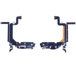 Usine Directe Nappe / Connecteur de Charge pour iPhone 14 Pro Max Noir Reconditionné (PIEC)