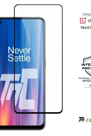OnePlus Nord CE 2 5G - Verre trempé intégral Protect - Noir - TM-Concept® Nouvelle Collection