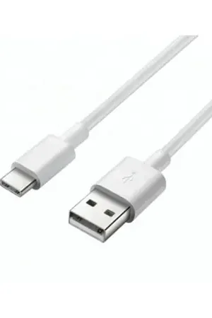 Solde Official Samsung White USB-A to USB-C Charge & Sync 1.5m Cable - For Samsung Galaxy Tab S9 FE