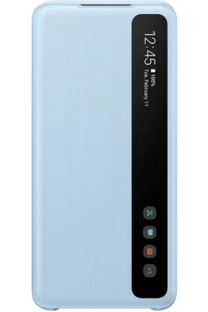 Folio Samsung G S20 Clear View Cover Bleu Samsung Promotion Saisonnière