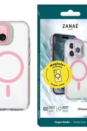 Coque Hooke MagSafe pour iPhone 15 Rose Offre Du Jour