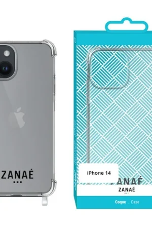 Coque imprimée logo Zanae, anneaux intégrés, iPhone 14 Usine Directe