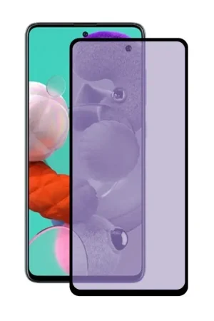 Verre Trempé Complet Anti Blue-Ray Noir pour Samsung Galaxy A71 Dernier Modèle