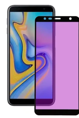 Verre Trempé Complet Anti Blue-Ray Noir pour Samsung Galaxy J6 Plus Certifié