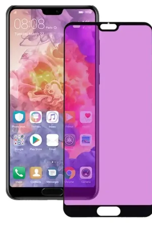 Vente Flash Verre Trempé Complet Anti Blue-Ray Noir pour Huawei P20 Pro