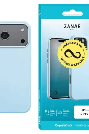 Coque Infinity bleu clair pour iPhone 17 Pro Max Commander Maintenant