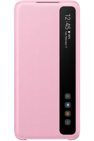 Prix Cassé Folio Samsung Galaxy S20 Clear View Cover Rose Samsung