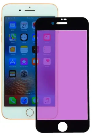 Verre Trempé Complet Anti Blue-Ray Noir pour iPhone 8 Plus Livraison Gratuite