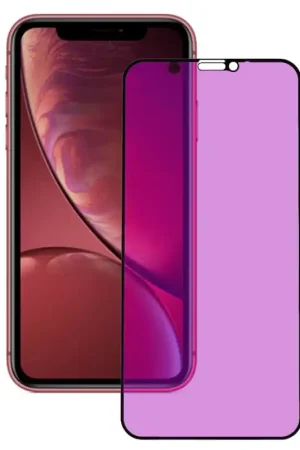 Commander Maintenant Verre Trempé Complet Anti Blue-Ray Noir pour iPhone XR