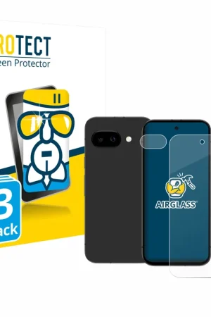 Retour Gratuit 3 Pièces BROTECT AirGlass Protection d'écran en verre pour Google Pixel 9a (Avant+Caméra)