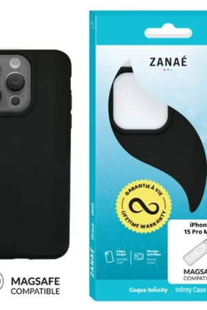 Coque Infinity MagSafe pour iPhone 15 Pro Max Noir Remise