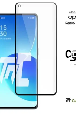 Oppo Reno 6 Pro Plus 5G - Verre trempé 3D incurvé - TM-Concept® Livraison Gratuite