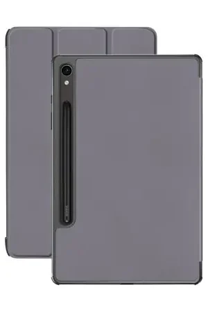Haute Qualité Olixar Eco-Leather Grey Stand Case with S Pen Holder - For Samsung Galaxy Tab S9 FE