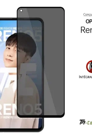 Oppo Reno 5 4G - Verre trempé Anti-Espions - Intégral Privacy - TM-Concept® Affaire À Saisir