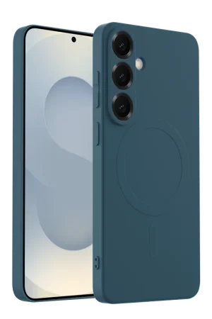Super Prix ShieldCase Coque arrière MagSafe en silicone Samsung Galaxy S25 (bleu foncé)