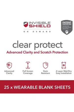48403-CLEAR PROTECT  Pack 25 films - ZAGG 840056144514 Vente Directe