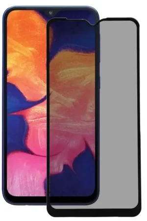 Haute Qualité Verre Trempé Complet Antiespion Noir pour Samsung Galaxy A10