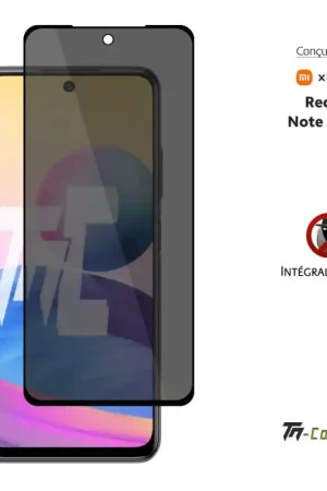 Xiaomi Redmi Note 10 5G - Verre trempé Anti-Espions - Intégral Privacy - TM-Concept® Authentique
