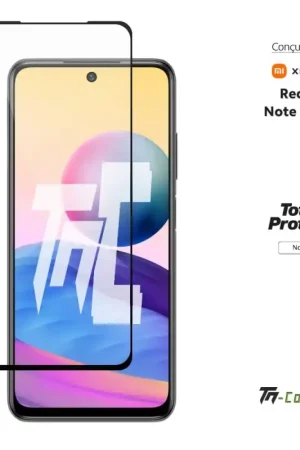 Xiaomi Redmi Note 10 5G - Verre trempé intégral avec cadre Noir - TM-Concept® Nouvelle Collection