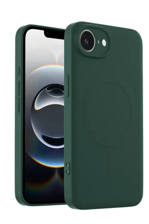 Petit Prix ShieldCase Coque arrière MagSafe en silicone iPhone 16e (vert foncé)