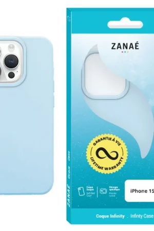 Retour Gratuit Coque Infinity pour iPhone 15 Pro Bleu clair