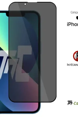 Bon Plan Apple iPhone 13 - Verre trempé Anti-Espions - Intégral Privacy - TM-Concept®