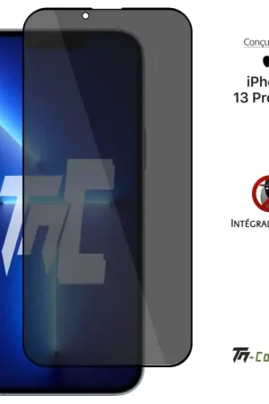 Apple iPhone 13 Pro Max - Verre trempé Anti-Espions - Intégral Privacy - TM-Concept® Produit De Marque
