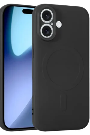 Nouvelle Collection ShieldCase Coque arrière MagSafe en silicone pour iPhone 17 (noir)