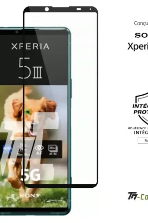 Sony Xperia 5 III - Verre trempé intégral Protect Noir - TM-Concept® Certifié