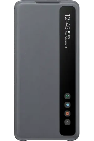 Meilleur Choix Folio Samsung G S20+ Clear View Cover Gris Samsung